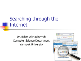 Eslam Al Maghayreh Searching throug the Internet
