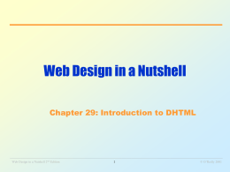 Chapter 29: Introduction to DHTML