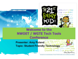 NWOET-WGTE Tech Tools 2011 Student