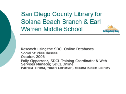San Diego County Library & Earl Warren Middle School