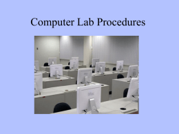 Computer Lab Procedures - Beginning ELD