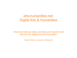 Digital Arts & Humanities - arts-humanities.net: guide to digital