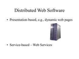 Distributed Web Software