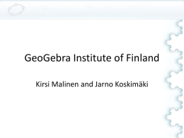 GeoGebra Institute of Finland