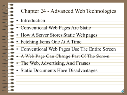 Chapter 24 - Advanced Web Technologies