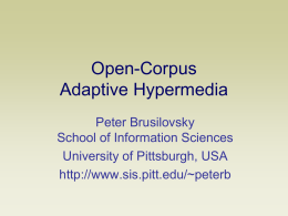 Open Corpus Adaptive Hypermedia System