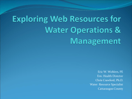 Exploring Web Resources for Water Operations & Management