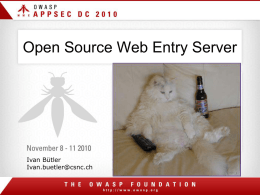 Open Source Web Entry Server - Hacking