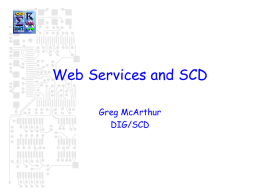 Web Services for SCD