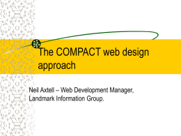 The COMPACT web design approach