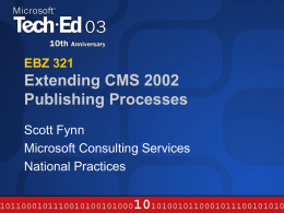CMS 2002 Publishing Events