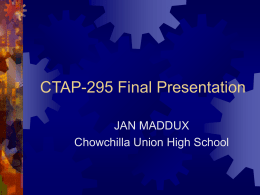 CTAP-295 Final Presentation - Teaching with Technology Home Page