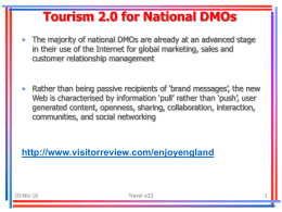 Tourism 2.0 for National DMOs - Travel e22