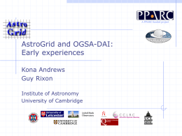 AstroGrid and OGSA-DAI