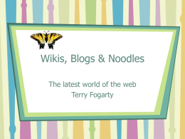 Wiki, Blog & Noodle - PDICT