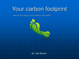 Your carbon footprint