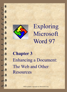Word 97 Chapter 3 Slides
