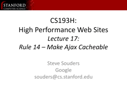ppt - CS193H: High Performance Web Sites