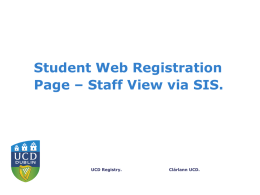 Student Web Registration