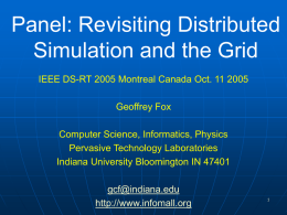 Revisiting Distributed Simulation and the Grid