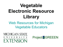 Michigan Vegetable Resource Library