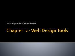 Chapter 2 - Web Design Tools