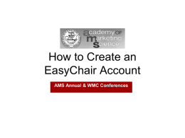 How to Create an EasyChair Account