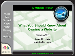 What You Need to Know About Owning a Website