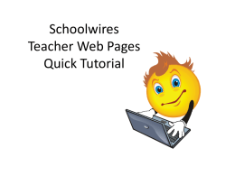 Schoolwires Teacher Web Pages
