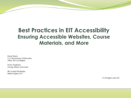Best Practices in Digital Accessibility