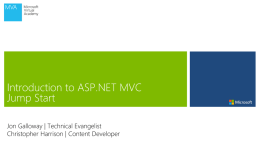 Module 1 - Basics of MVC and the Moving Parts