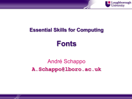 Fonts Lecture Powerpoint presentation