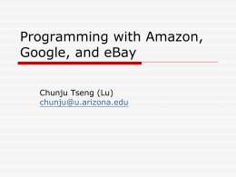 Programming with Google, Amazon and EBay