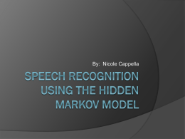 Speech Recognition Using Hidden Markov Model