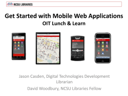 Get Started with Mobile Web Applications