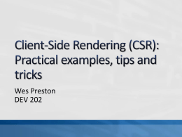 DEV 202 - Client-Side Rendering Practical Examplesx