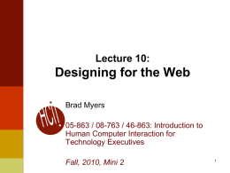 PowerPoint slides for Lecture 10