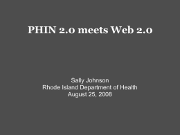 PHIN 2.0 meets Web 2.0