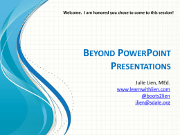 Presentation Materials - Learning with Mrs. Lien