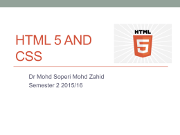 HTML5 and CSS - e