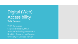 Digital (Web) Accessibility Talk Session