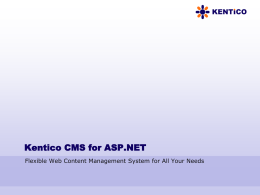 Kentico CMS for ASP.NET