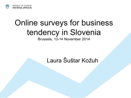 Online survey for Business tendency in Slovenia
