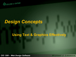 CIS 1300 – Web Design Software Underlying Principles of Design
