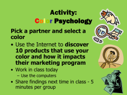 Activity: Color Psychology