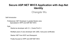 Secure ASP.NET MVC5 Application with Asp.Net Identity