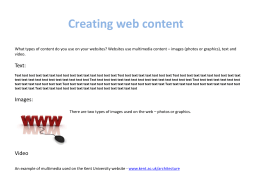 Creating web content