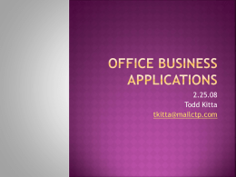 Office Business Applications