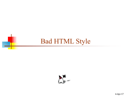 Bad HTML Style