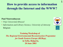 How to provide access to information through